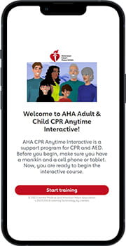 Adult & Child CPR Anytime® Interactive App