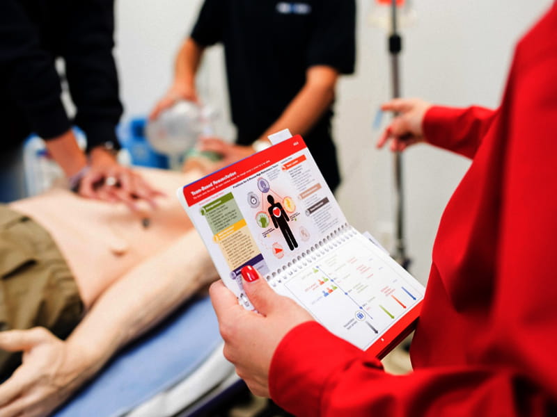 Instructor holding a Guide and training 1 jpg